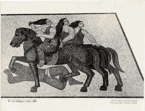 Image for V Triennale - Palazzo dell'Arte - Atrio - Mosaico "Cavalcata di amazzoni" di Leonora Fini e Achille Funi