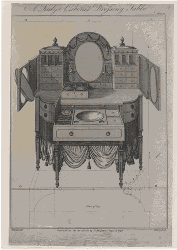Image for Il progetto domestico - Sezione IV: La rivoluzione domestica - Tavolo da toeletta per signora di Thomas Sheraton