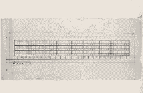 Image for Le città immaginate - Un viaggio in Italia. Sezione storica - da Torino aMilano (per Ivrea e per Novara) - Prospetto delle case popolari per il borgo Olivetti a Ivrea di Luigi Figini e Gino Pollini