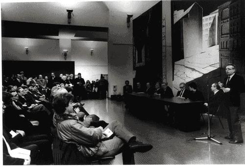 Image for La ricostruzione della città. Berlino, IBA 1987 - Conferenza stampa - Granelli, Luigi - Marco De Michelis - Gachnang, Johannes - Thelen, Urban