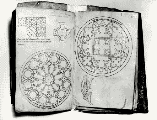 Image for IX Triennale - Studi sulle proporzioni - Riproduzione di una pagina appartenente al manoscritto membranaceo "Album de dessins" di Villard de Honnecourt