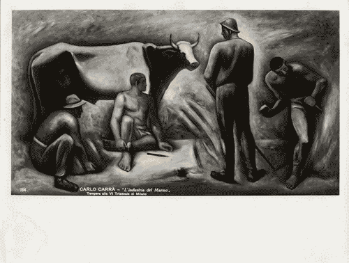 Image for VI Triennale - Galleria delle arti decorative e industriali - Pittura murale "la lavorazione del marmo"