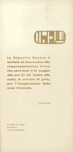 Image for Invito alla rappresentazione lirica del 12 maggio, bianco con scritta dorata