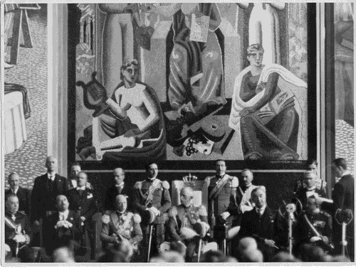 Image for V Triennale - Inaugurazione - Re d'Italia, Vittorio Emanuele III di Savoia- Marcello Visconti di Modrone - Luigi Federzoni - Adalberto di Savoia-Genova, Duca di Bergamo
