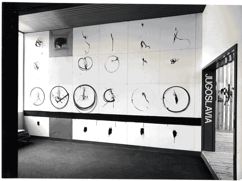 Image for XIII Triennale - Momenti di tempo libero - Composizione a parete "I segni del tempo libero" di Emilio Sacanavino