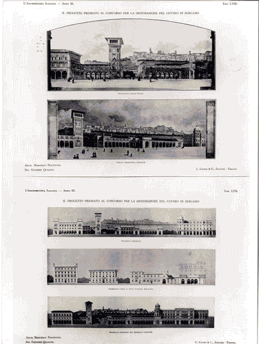 Image for XVI Triennale - Secondo ciclo - Conoscenza della città - Le trasformazioni del centro e della periferia: Torino e Bergamo - Progetti per la sistemazione del centro di Bergamo
