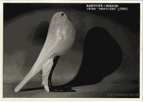 Image for IV Triennale - Galleria dei vetri - Piccione in vetro della serie "Primavera" di Barovier