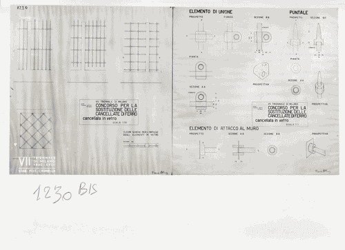 Image for VII Triennale - Mostra dell'architettura - Sezione 6°. L'autarchia nella costruzione - Progetti per il concorso per la sostituzione delle cancellate di ferro