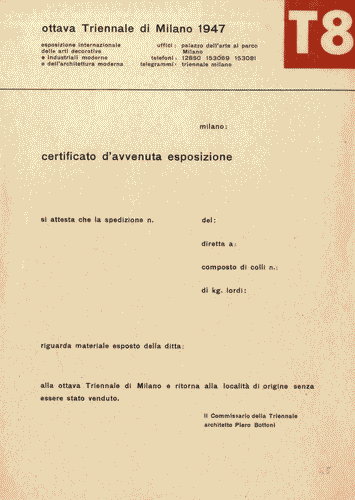 Image for "Certificato d'avvenuta esposizione"
