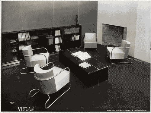 Image for VI Triennale - Mostra dell'arredamento - Stanza di soggiorno nella casa di un collezionista d'arte di Agnoldomenico Pica