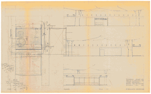 Image for Mostra internazionale dell'abitazione. Alloggio svedese. Segni e annotazioni manoscritte
