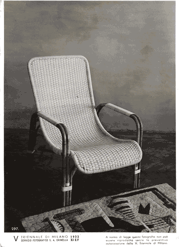 Image for V Triennale - Arti decorative e industriali - Sala dell'E.N.A.P.I. - Mobili di vimini-paglia-raphia - Poltrona da piroscafo