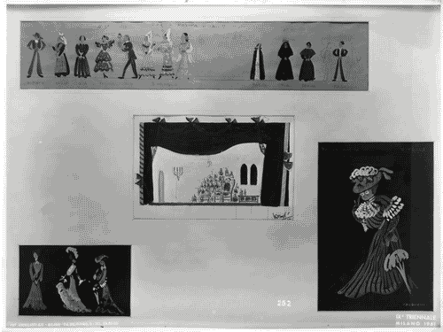 Image for IX Triennale - Scenografia cinematografica e teatrale - Parte II. Scenografia teatrale - Bozzetti per costumi