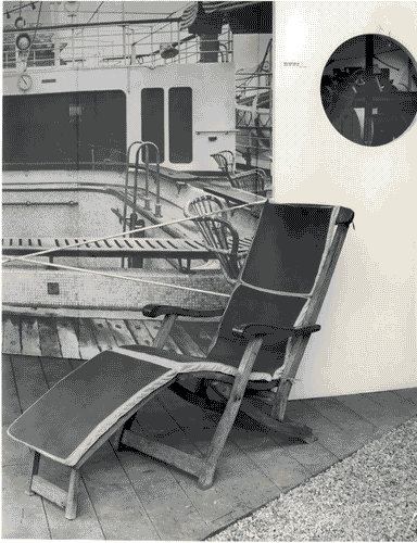 Image for IX Triennale - Mostra internazionale dell'architettura in movimento - Mezzi di trasporto marittimi - Padiglione Finmare - Presentazione sceno-fotografica del Ponte sole-lido della I classe sulla Motonave Australia