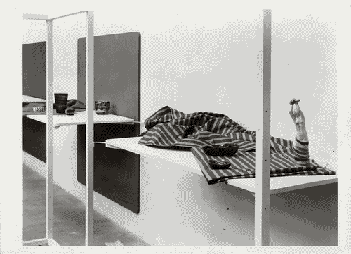 Image for Allestimento della mostra Oggetti per la casa con oggetti in ceramica di Cesare Trebbi e tessuti per arredamento