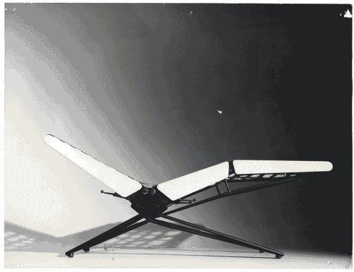 Image for XI Triennale - Parco Sempione - Mostra internazionale dell'abitazione - Catalogo-Rassegna di elementi singoli di arredamento - Letto a struttura di metallo snodata di Osvaldo Borsani