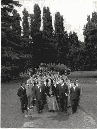 Image for XII Triennale - Inaugurazione - Cardinale Giovanni Battista Montini - Ivan Matteo Lombardo - Giuseppe Togni - Tommaso Ferraris