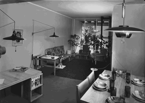 Image for X Triennale - Mostra della casa - Alloggio Borsalino n. 3 - Soggiorno-pranzo - Ignazio Gardella - Giovanni Albricci - Ernesto Bianchi - Carlo Paccagnini