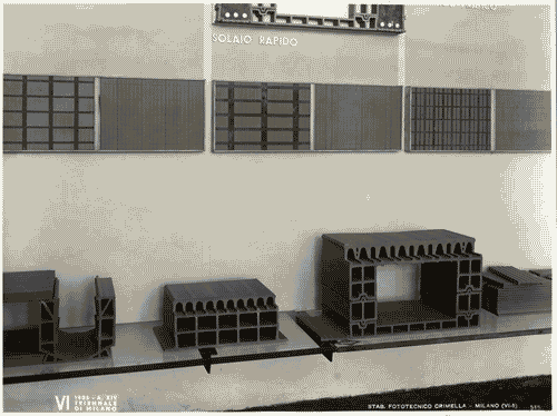 Image for VI Triennale - Padiglione nel parco Sempione. Sistemi costruttivi e materiali edilizi - Sezione dei solai, impalcature piane, pensiline