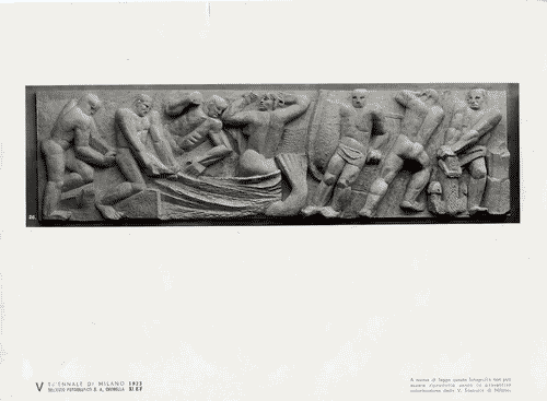 Image for V Triennale - Bassorilievo "I pescatori" di Leone Lodi e Carlo Sessa, disegno di Mario Sironi