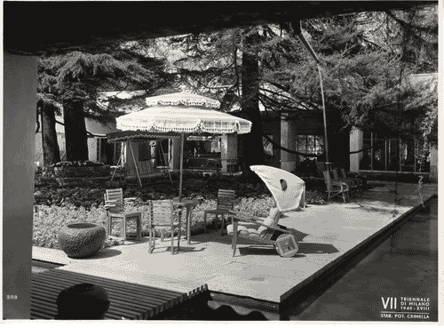 Image for VII Triennale - Sezione del giardino - Tavolo, sedie e poltrona in legno