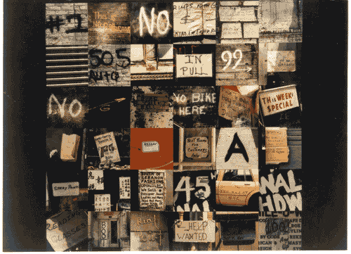 Image for XVII Triennale - Le città del mondo e il futuro delle metropoli - Sezione Grafica (figure e illustrazioni, fra immagine e messaggio) - Collage di fotografie (streeet objects)