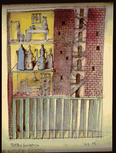 Image for Il progetto domestico - Schizzo del Teatro domestico di Aldo Rossi