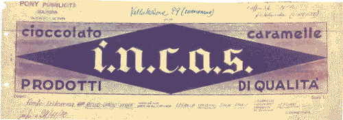 Image for Bozzetto per pubblicità "Cioccolato caramelle I.N.C.A.S. prodotti di qualità"