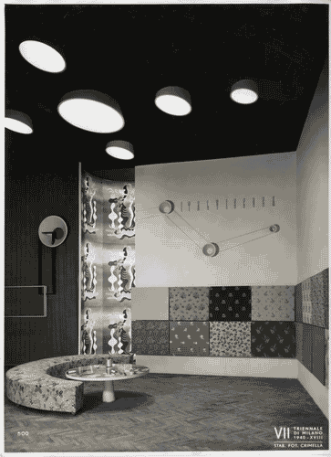 Image for Allestimento della Sala dell'Ital-Viscosa nella mostra dei tessuti e dei ricami