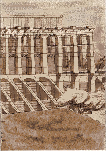 Image for Le città immaginate - Nove progetti per nove città. Sezione progettuale -Roma (La città politica. Il Parlamento e i nuovi ministeri) - Studio di unministero a Centocelle di Giangiacomo D'Ardia