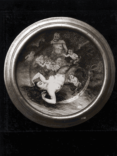 Image for II Biennale - Sala Cascella - Grande piatto in ceramica "La sirena" di Basilio Cascella