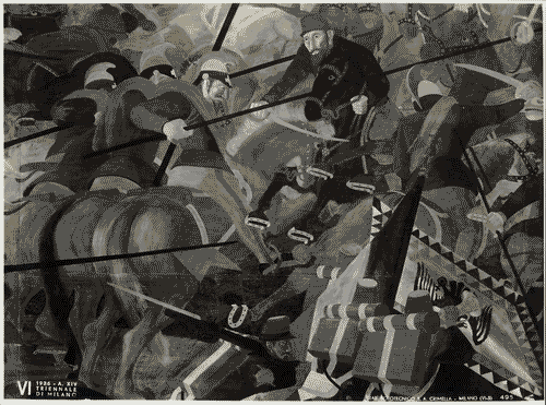 Image for VI Triennale - Priorità italiche in arte - Dipinto "La battaglia di S. Martino" di Corrado Cagli