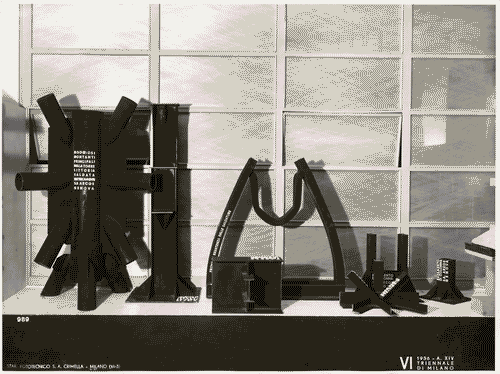 Image for VI Triennale - Padiglione nel parco Sempione. Sistemi costruttivi e materiali edilizi - Sezione delle ossature portanti - Elementi costruttitvi in ferro