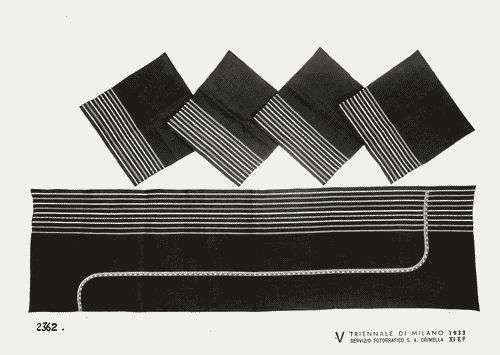 Image for V Triennale - Arti decorative e industriali - Tessuti-pizzi-ricami - Tovaglia con quattro tovaglioli