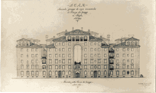 Image for XVI Triennale - Secondo ciclo - Catasto del disegno - Umberto Nordio. Architettura a Trieste 1926-1943 - Facciata del progetto per case economiche di via dei Foraggi