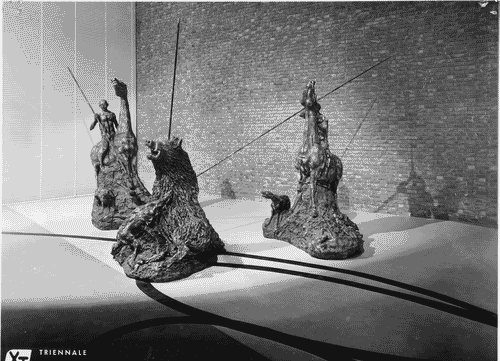 Image for X Triennale - Palazzo dell'Arte - Atrio e vestibolo del piano terreno - Gruppo scultoreo "caccia al cinghiale" - Agenore Fabbri