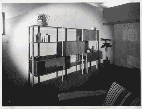 Image for IX Triennale - Abitazione - Alloggio n. 4: appartamento per una per 1 persona - Scaffale componibile - Francesco Gnecchi-Ruscone