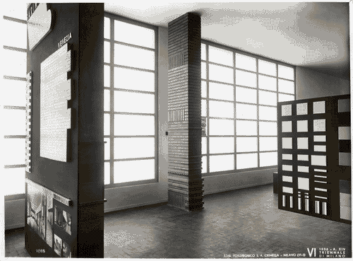 Image for VI Triennale - Padiglione nel parco Sempione. Sistemi costruttivi e materiali edilizi - Sezione dei rivestimenti murali