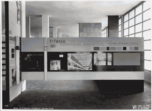 Image for VI Triennale - Padiglione nel parco Sempione. Sistemi costruttivi e materiali edilizi - Sezione di vernici, smalti e colori