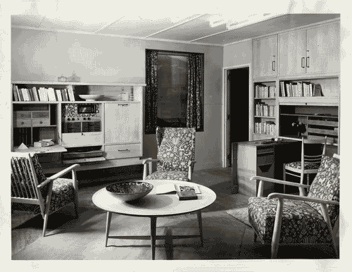 Image for VIII Triennale - Sezioni estere - Belgio - Seconda parte. Alloggio tipo - Soggiorno