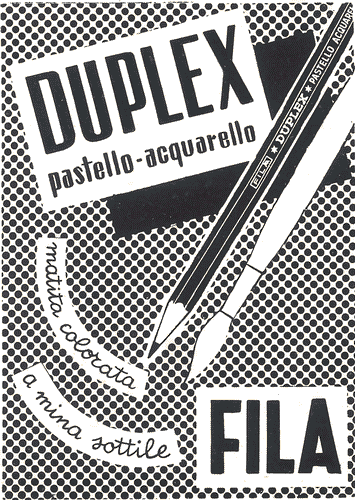 Image for Bozzetto per pubblicità "Duplex pastello-acquarello. Matita colorata a mina sottile. FILA"