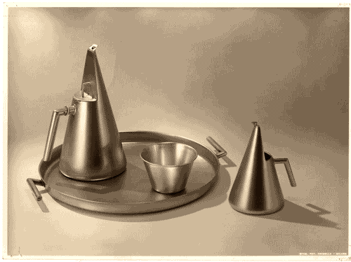 Image for XI Triennale - Mostra delle Produzioni d'arte - Sezione dei metalli - Servizio per prima colazione d'argento "Tet a tet"