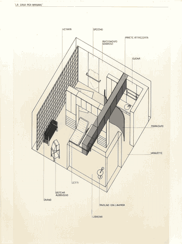 Image for Le case della Triennale - Disegno assonometrico per La casa per riposare