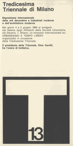 Image for Pieghevole informativo sul programma del simposio internazionale "Urbanesimo e tempo libero" (4-5/06/1964)