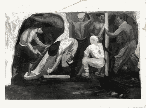 Image for VII Triennale - Palazzo dell'Arte - Scalone e vestibolo superiore - Tempera "Inno alla civiltà fascista" di Filiberto Sbardella