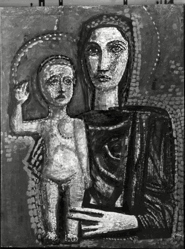 Image for IX Triennale - Mostre temporanee - Mostra internazionale di oggetti d'arte applicata eseguiti da pittori e scultori - Cartone preparatorio per il mosaico "Madonna col bambino" di Mario Sironi
