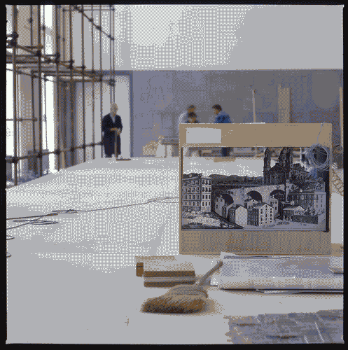 Image for XVII Triennale - Le città del mondo e il futuro delle metropoli - Lavori di allestimento - Sezione Italia