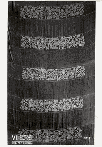 Image for VII Triennale - Mostra dell'E.N.A.P.I. - Ricami e merletti - Tenda ricamata di Eugenio Fegarotti