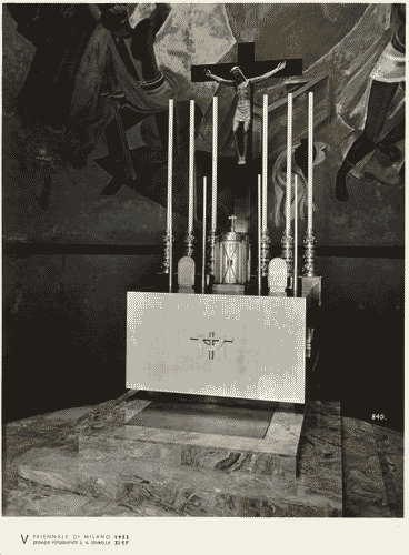 Image for V Triennale - Mostre nel parco - Padiglione della mostra d'arte sacra - Altare di Enrico Ratti