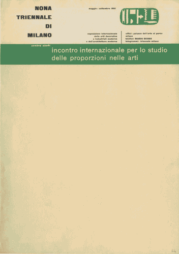 Image for Carta intestata "incontro internazionale per lo studio delle proporzioni nelle arti"